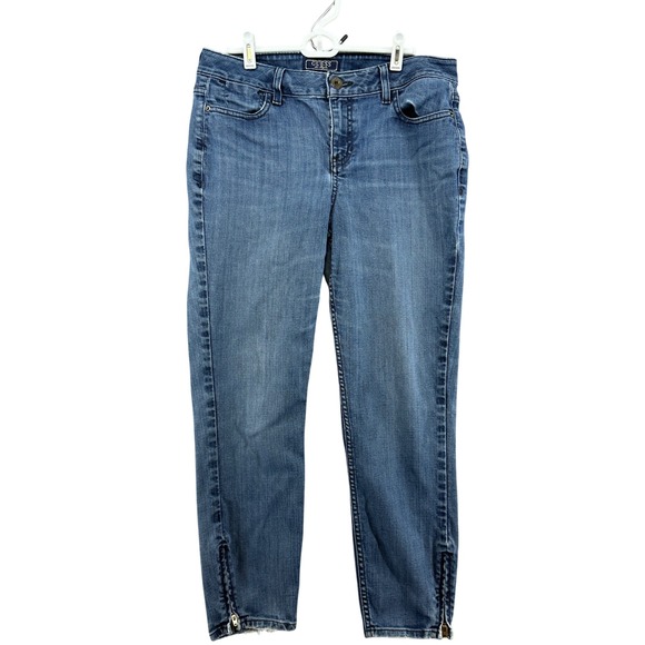 Guess Ankle Jeans Zipper‎ Ankle Denim Blue Wash Pants Size 31 - Picture 1 of 13